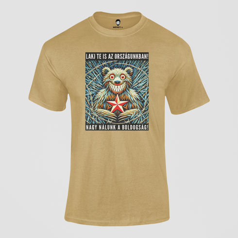 Puzsér - unisex póló - Boldog medve