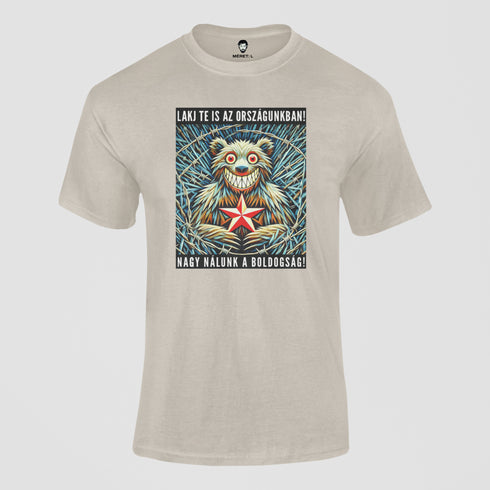 Puzsér - unisex póló - Boldog medve