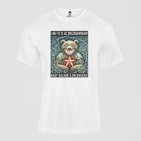 Puzsér - unisex póló - Boldog medve
