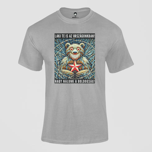 Puzsér - unisex póló - Boldog medve
