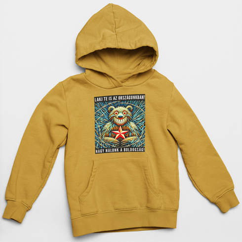 Puzsér - unisex pulóver - Boldog medve